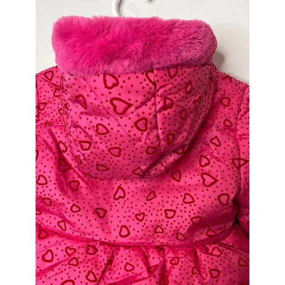 Rothschild Jacket Baby Girls Sz 18 Months Kids Puffer Coat Winter Fall Pink Hood